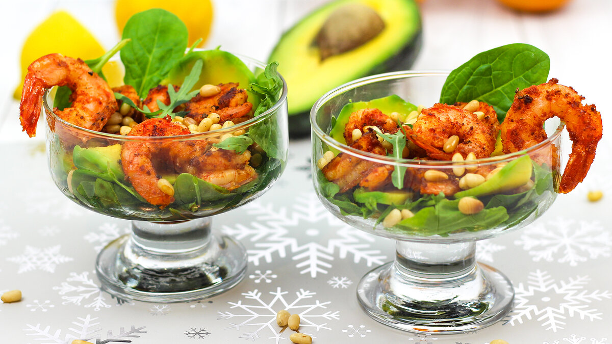 Салат с авокадо и креветками: вкусный и простой рецепт