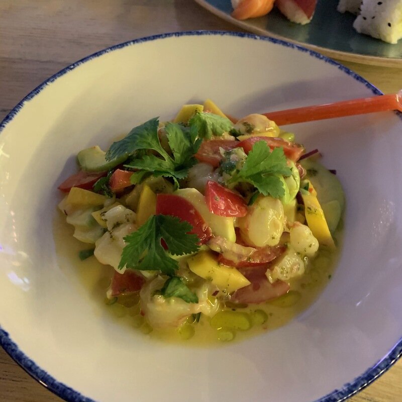 Манго в кулинарии. Севиче из кальмара с манго. Севиче с манго. Севиче с тунцом и манго. Севиче с тунцом и манго.