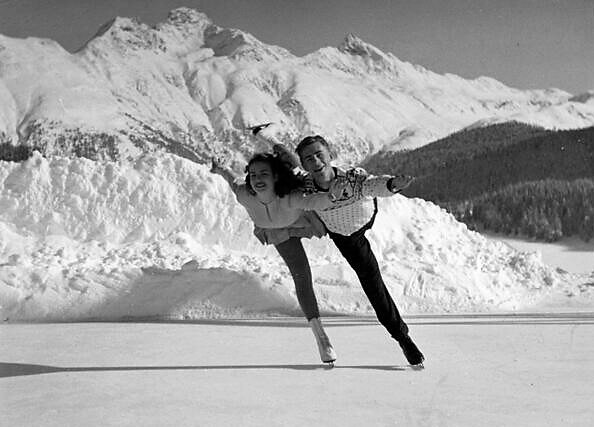 Ивонна Шерман и Роберт Свеннинг
1948, Санкт Моритц