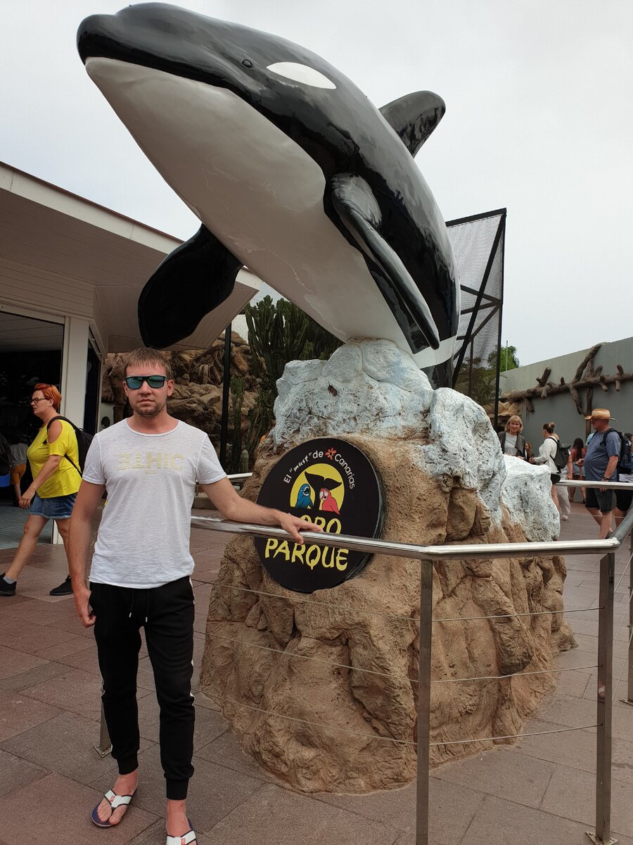 Перед входом на шоу касаток.