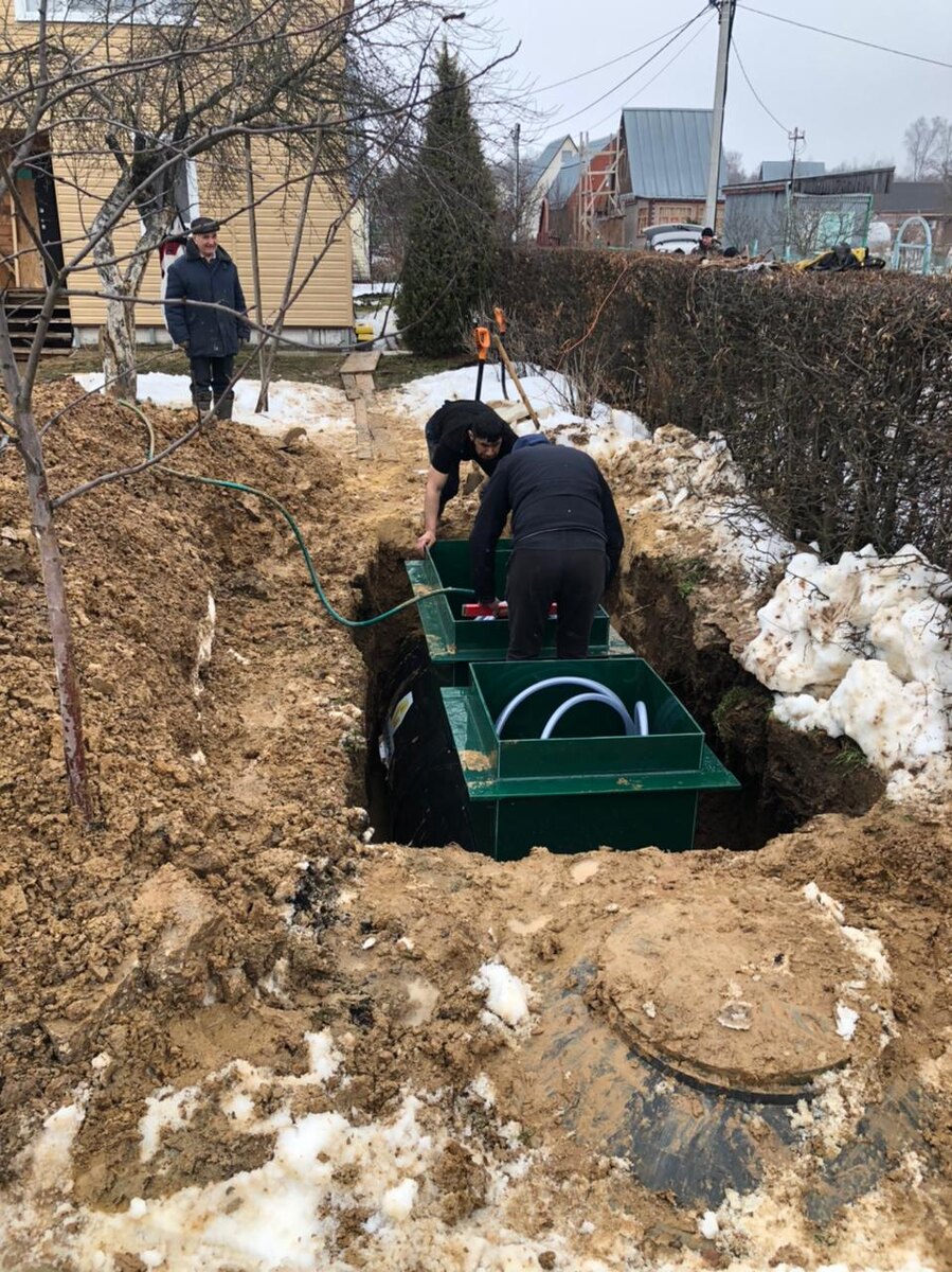 Установка септика - фотография с объекта