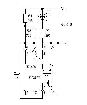 Схема для проверки TL431 и оптронов
