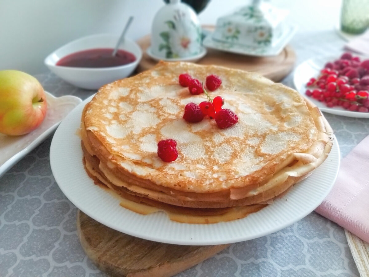 Блины на манке. | ВкусоТория. Территория вкусных блюд. | Дзен