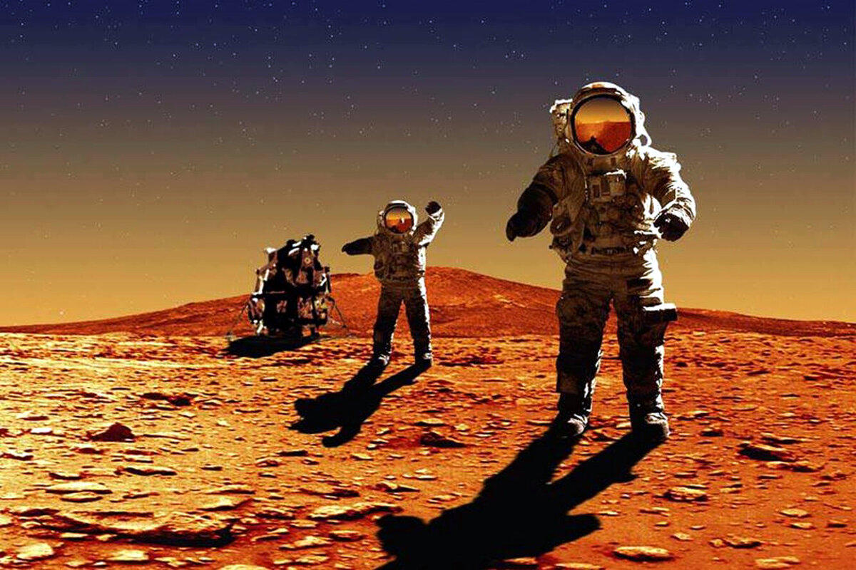 Космонавты на Марсе. Фото: Mars One / Facebook