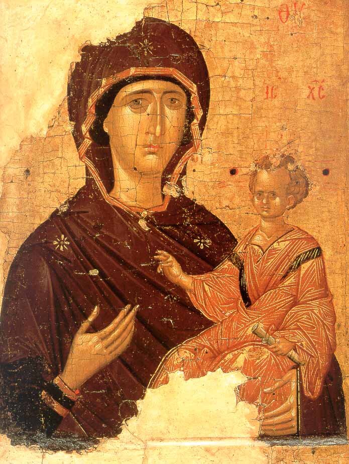 Икона Богоматери "Одигитрия", Византия. первая четверть XV в.