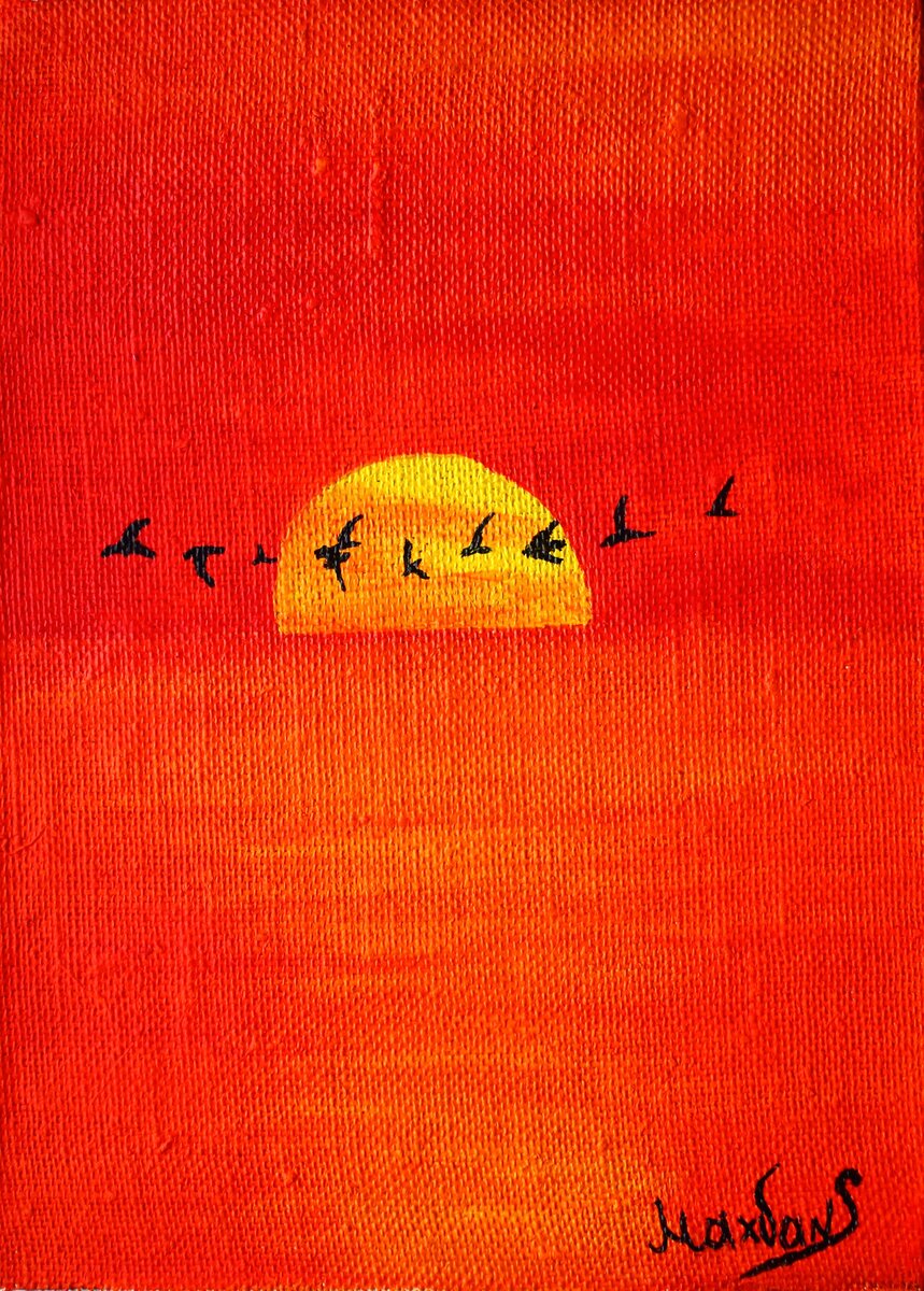 Пейзаж- закат. Художник Maxvans.