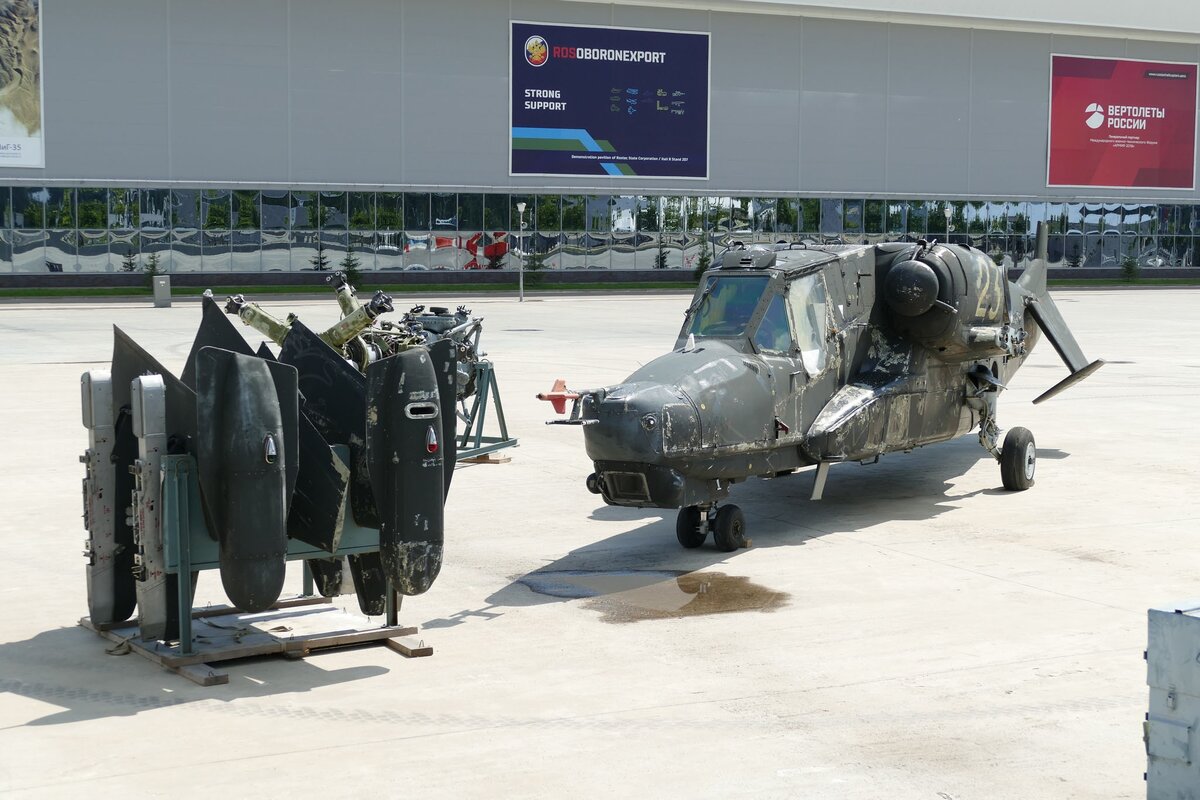 В таком виде ка-50 прибыл в КВЦ "Партриот" в 2020 году (изображение с канала Повёрнутые на войне,, Владимир Ткачук)