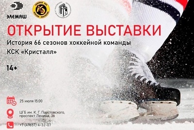    Фотовыставка истории 66 сезонов хоккейной команды «Кристалл» в Электростали © Пресс-служба Министерства культуры и туризма Московской области