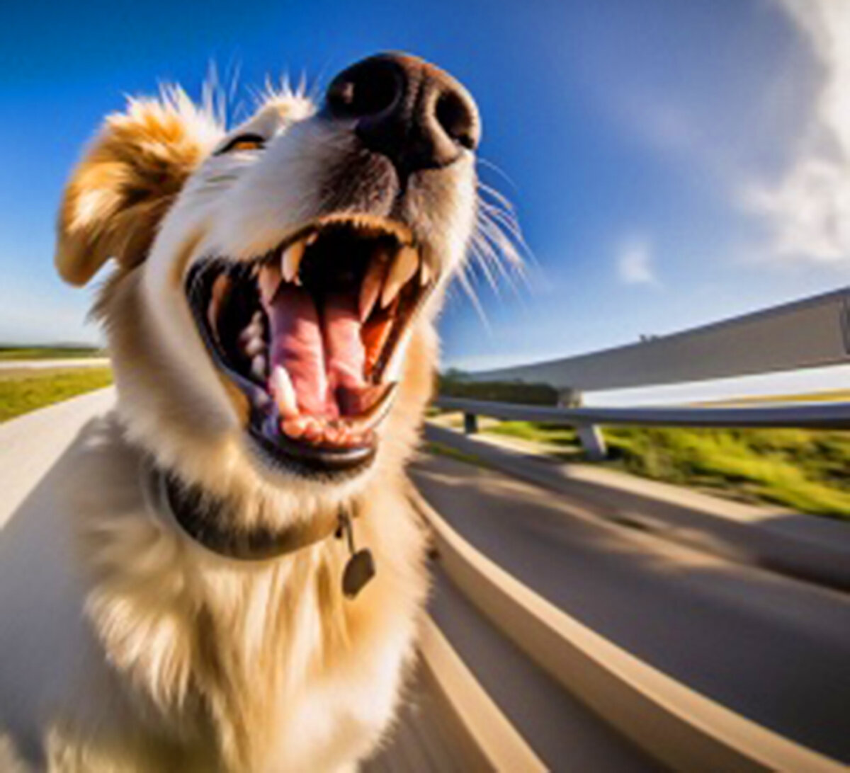 "Собака, которая улыбается!" Такое изображение на эту фразу выдал мне искусственный интеллект