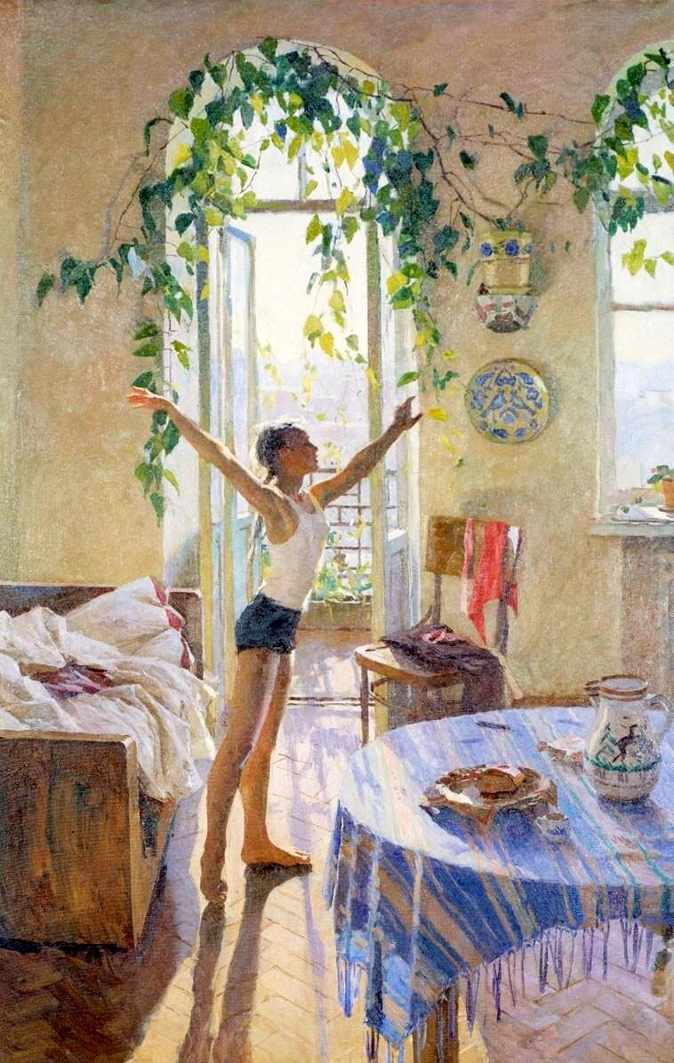 Татьяна Яблонская «Утро», 1954 год