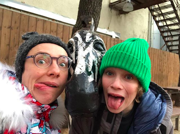 Лука со мной на прогулке