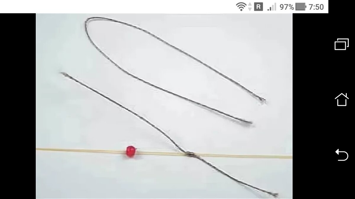 фото схему вязания стопорного узла для скользящего поплавка + бусинка 