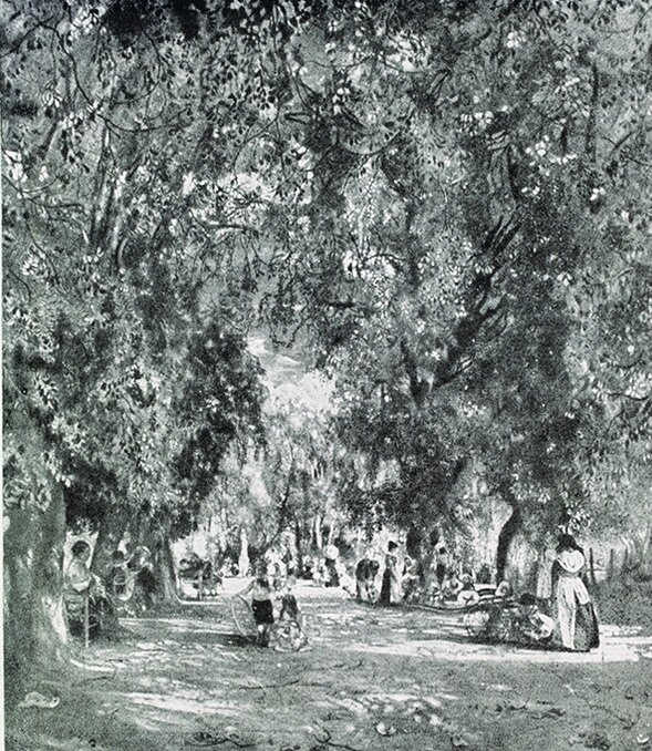 "Аллея парка в Риме"