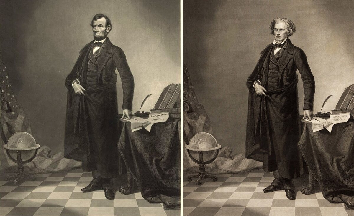 Пример сложной ретуши. 1860 год.