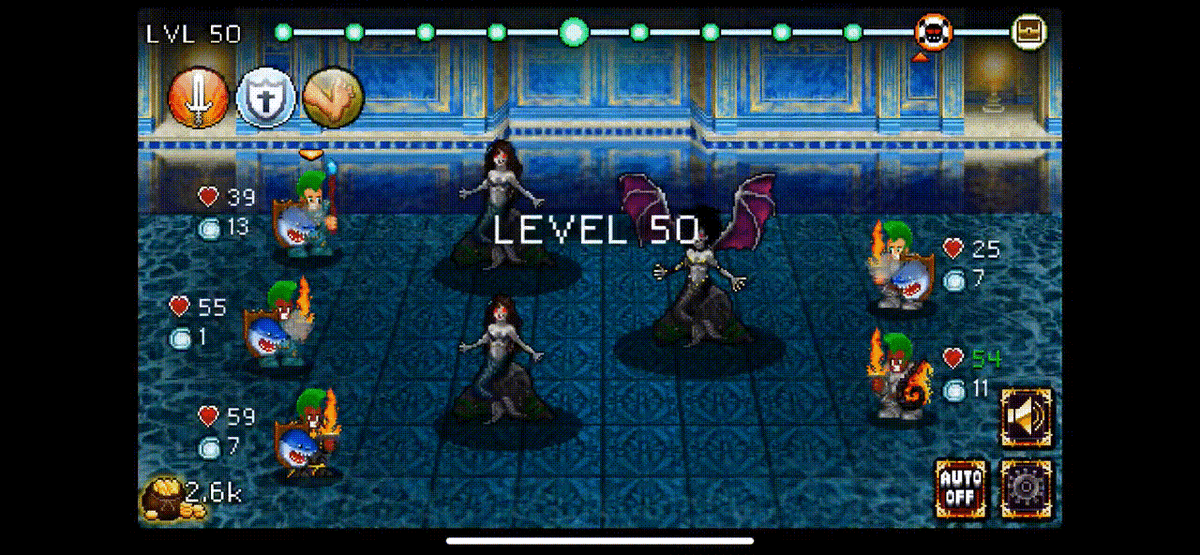 Геймплей мобильной игры Soda Dungeon (Gif-анимация)