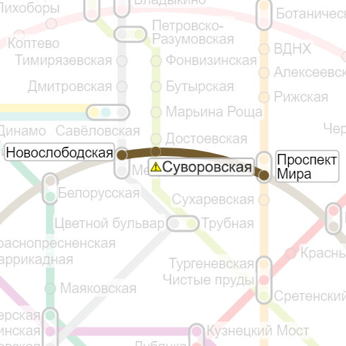 Метро суворовская схема