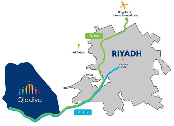 Грандиозный проект Qiddiya в 45 км от столицы страны