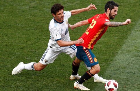 Жирков на Чемпионате Мира 2018. Матч Россия - Испания