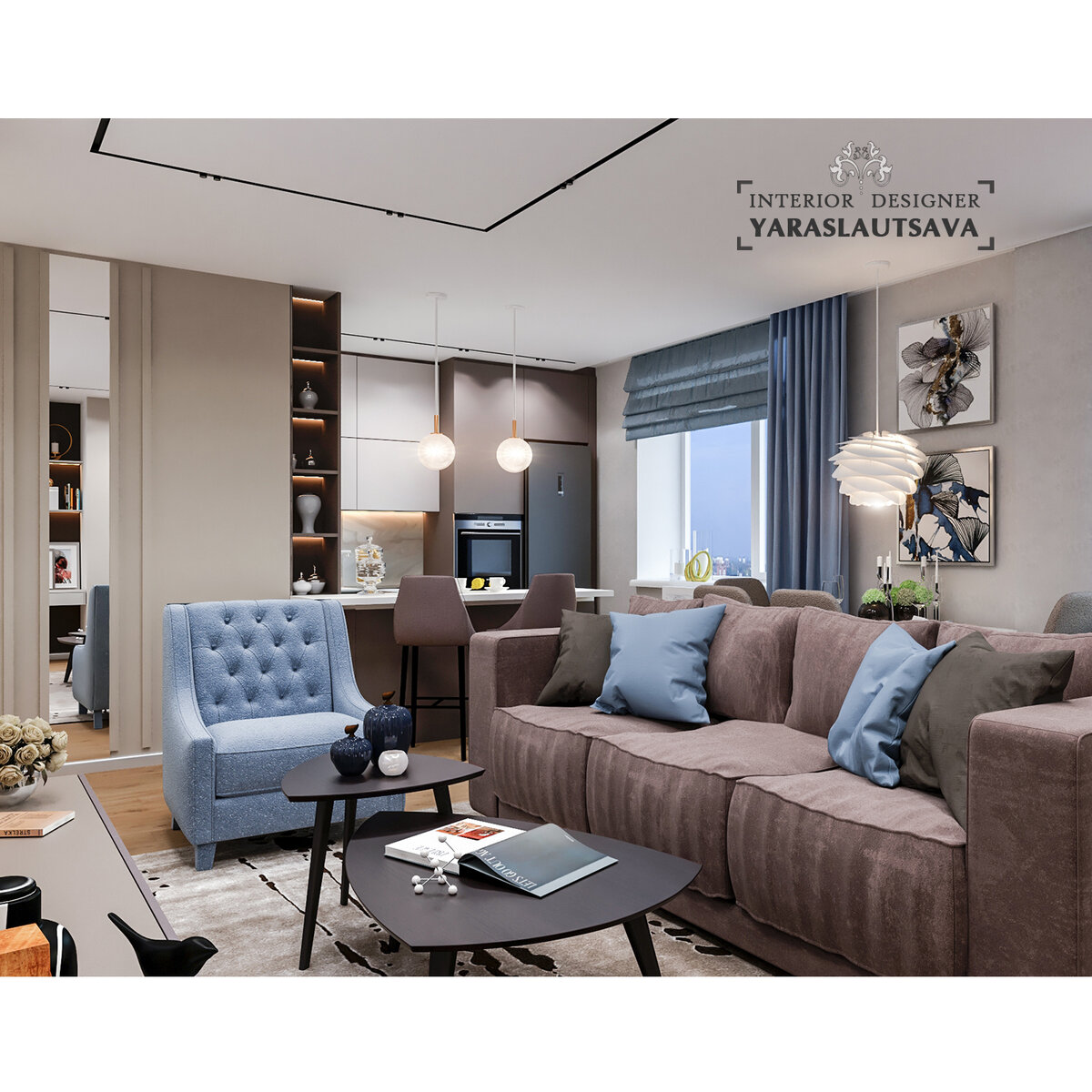 Небольшой метраж квартиры в 62 квадратных метра очень затруднял подбор мебели, но все-таки мы смогли подобрать тот оптимум, который нас всех устроил в рамках бюджета и визуальной составляющей.