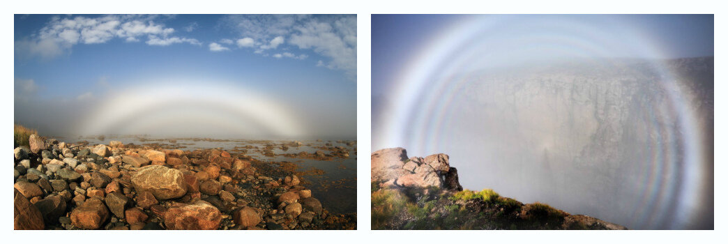 Белая радуга при дневном свете