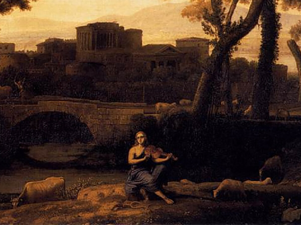 Аполлон, пасущий стада Адмета — Клод Лоррен, 1654 г. 