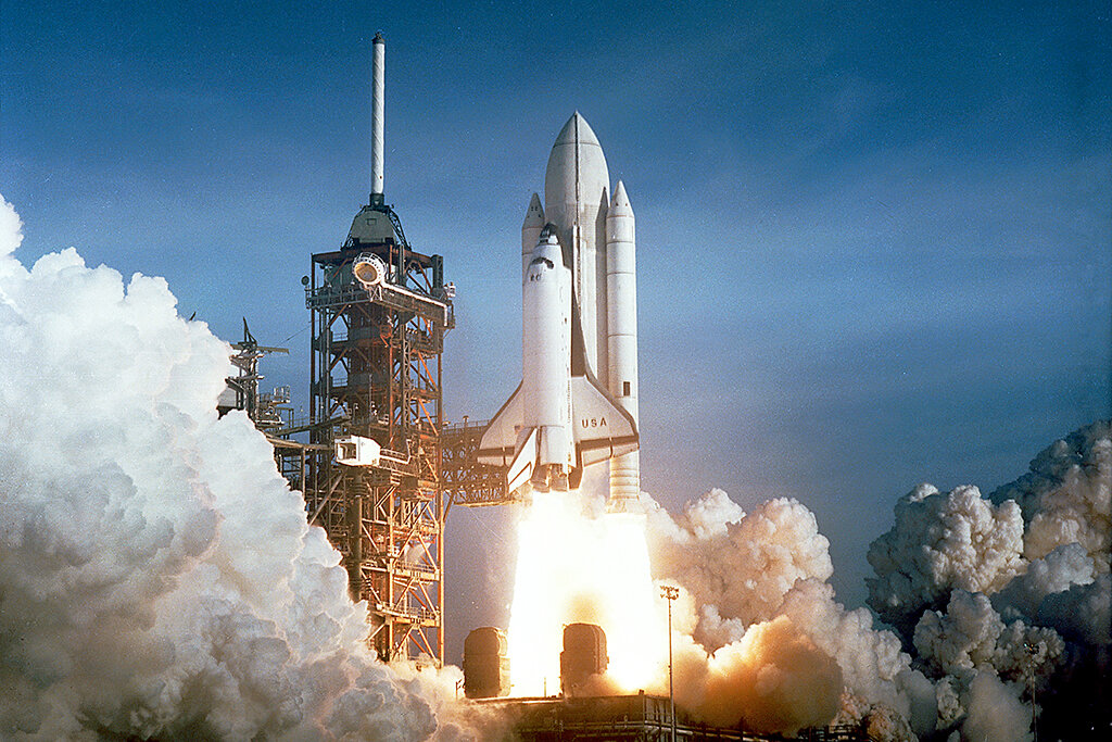 Старт и последующий взрыв "Челенджера"