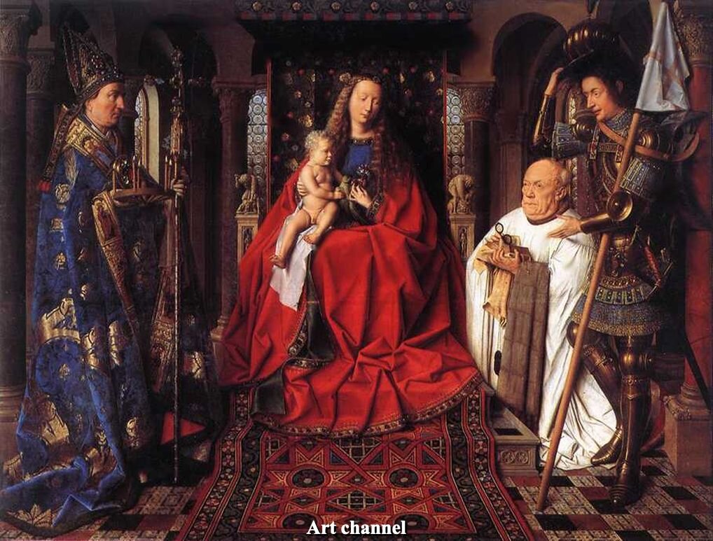 "Мадонна каноника ван дер Пале", ок. 1434—1436гг. Ян ван Эйк