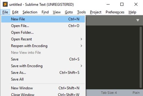 1. Создаём новый пустой файл формата html.