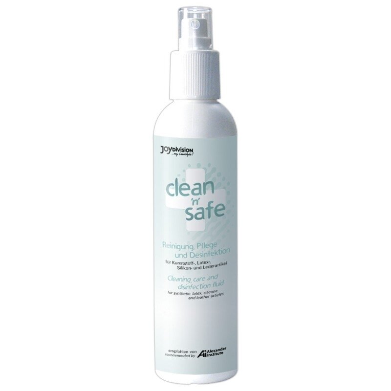 JoyDivision Clean'n'safe Этот спрей от немецкого производителя Joy Division может похвастаться тремя активными веществами в своем составе. В том числе и Бензалкония хлорид. Имеет лабораторно доказанную эффективность и абсолютно безопасен для наружного применения.