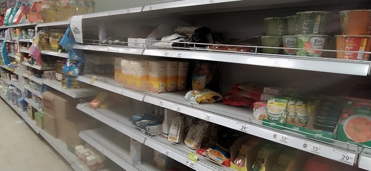 Прилавки магазинов