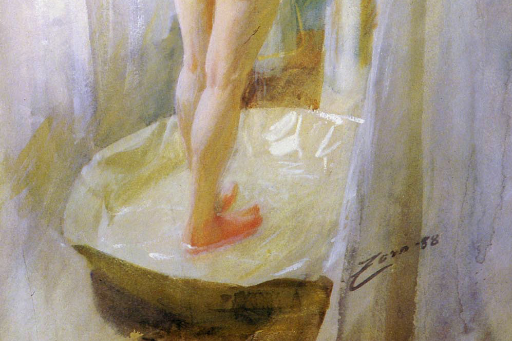 Деталь картины "В тазу", Андрес Цорн, 1888. (сс) Wikimedia Commons