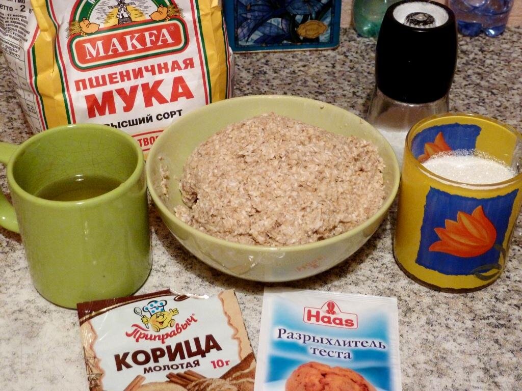 Постное овсяное печенье с корицей