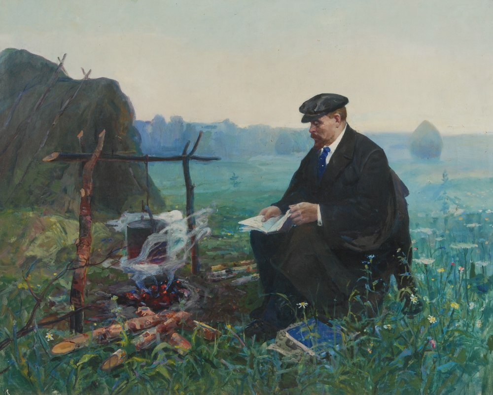 Рылов Аркадий Александрович в. и. Ленин в разливе в 1917 году. Ленин в разливе Рылов. Кукрыниксы Ленин в разливе 1949. Шалаш Ленина в разливе.