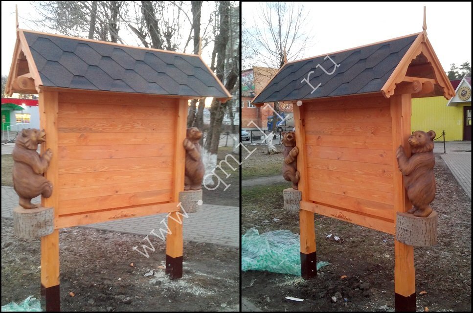 Стенд с мишками