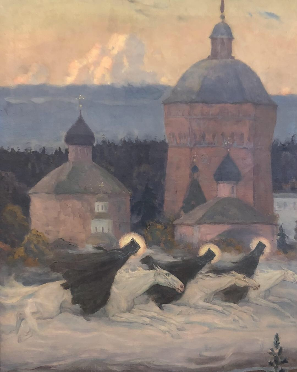 "Всадники" М.В.Нестеров. 1932 г. Собрание Церковно-археологического кабинета - музея Московской духовной академии.