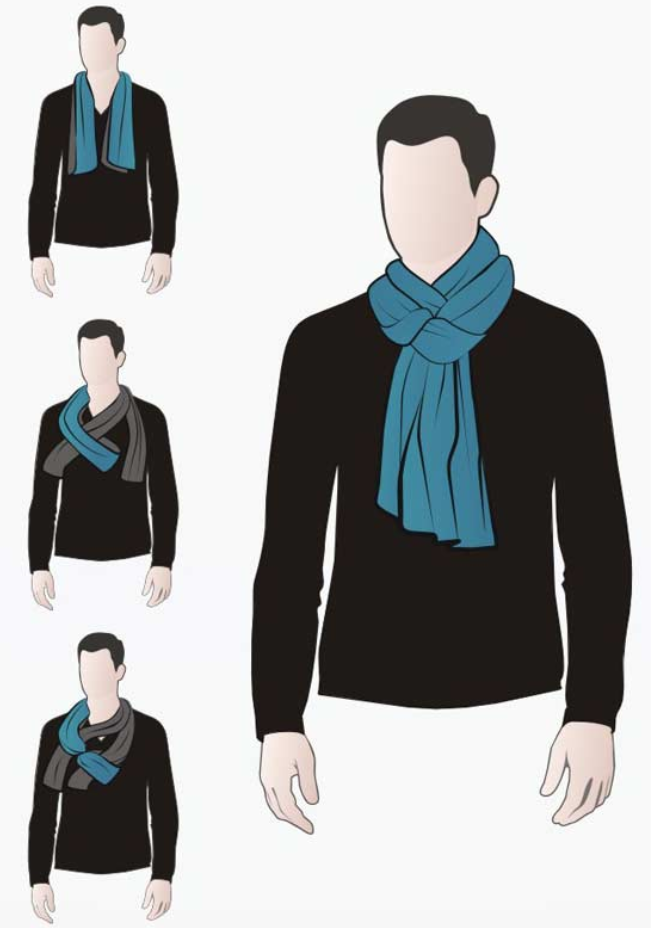 Как завязать шарф мужчине: 5 оригинальных способов