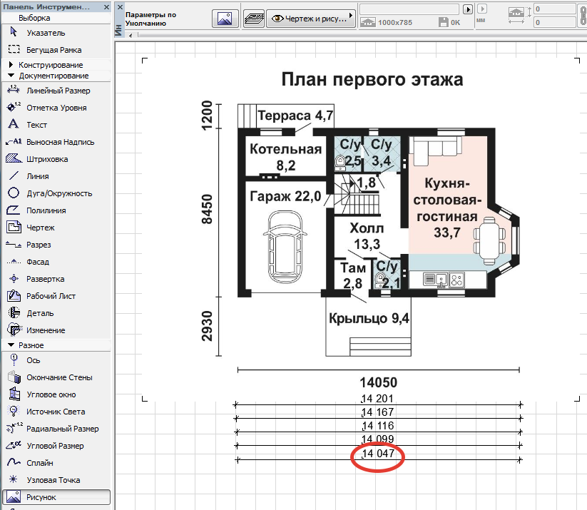 Как проставить размеры в архикаде