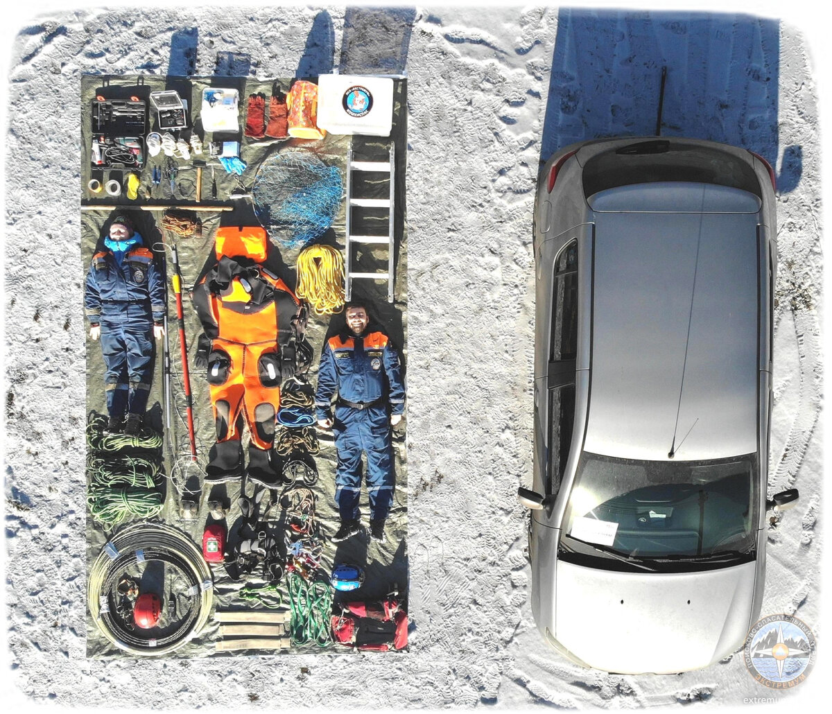 Моя спасательная машинка с начинкой. В комплекте группы для проведения работ должно быть не менее двух спасателей. 