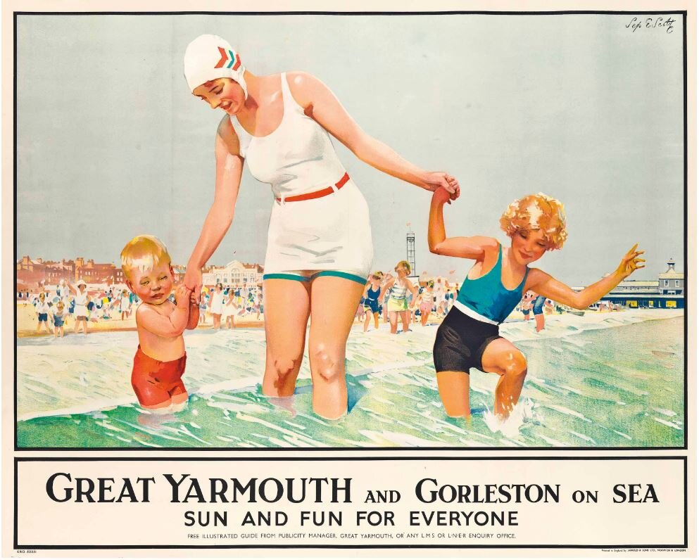 Септимус Э. Скотт (1879–1962) ГРЕЙТ-ЯРМУТ И ГОРЛЕСТОН НА МОРЕ. Источник https://clck.ru/qbxfd