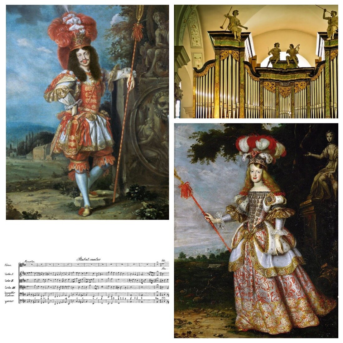 Парный портрет Леопольда I  и Маргариты Терезы Испанской (первой жены).