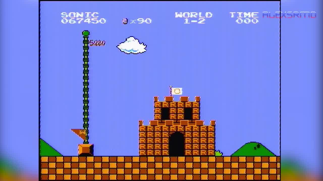 Super Sonic (NT-6067; Взлом Super Mario Bros.) [Famicom/Dendy] -  Прохождение, PAL версия (архив)