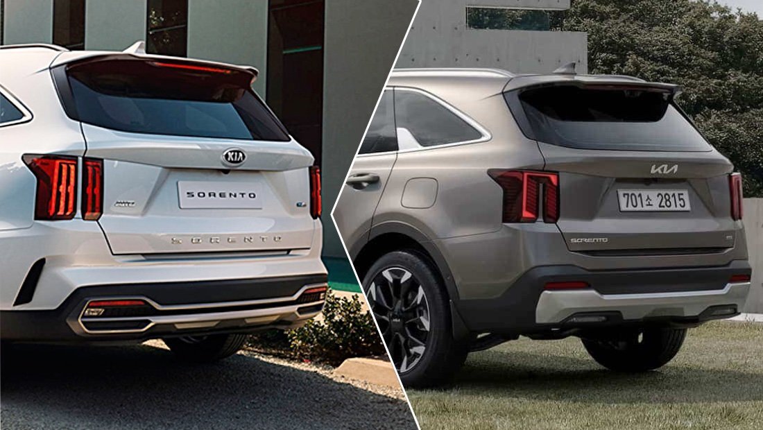     Kia Sorento – задние фонари версий 2020 и 2024 года
