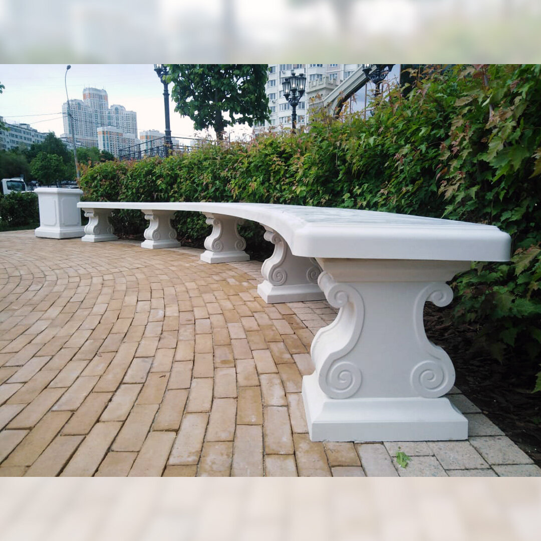 Лавка из бетона