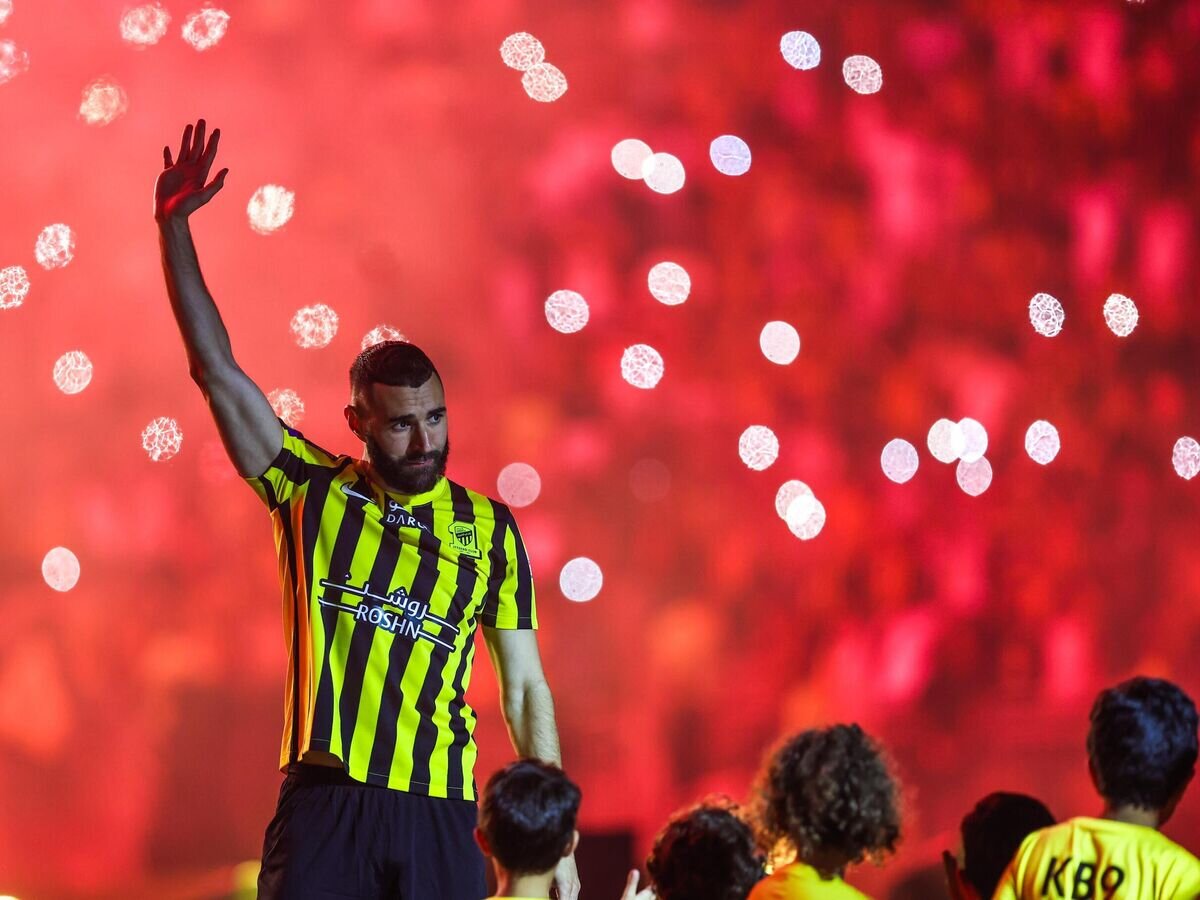    Презентация Карима Бензема в клубе "Аль-Иттихад"© Фото : Пресс-служба ФК "Аль-Иттихад"