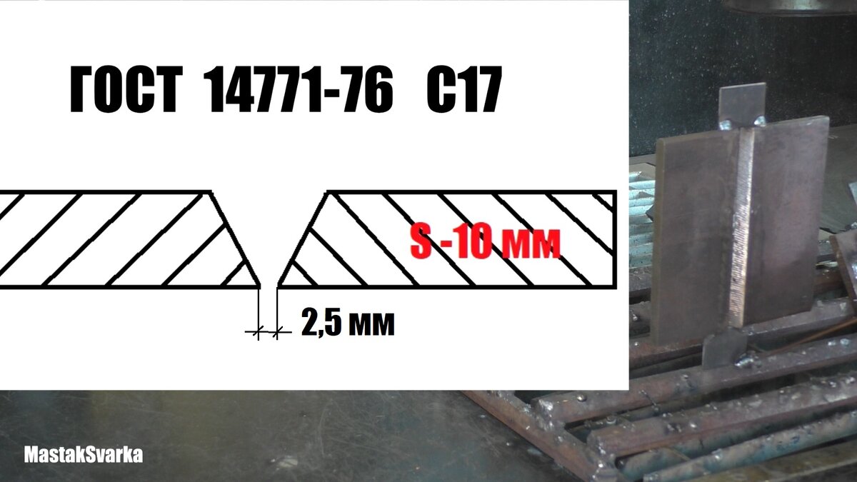 Подготовленная деталь к сварке