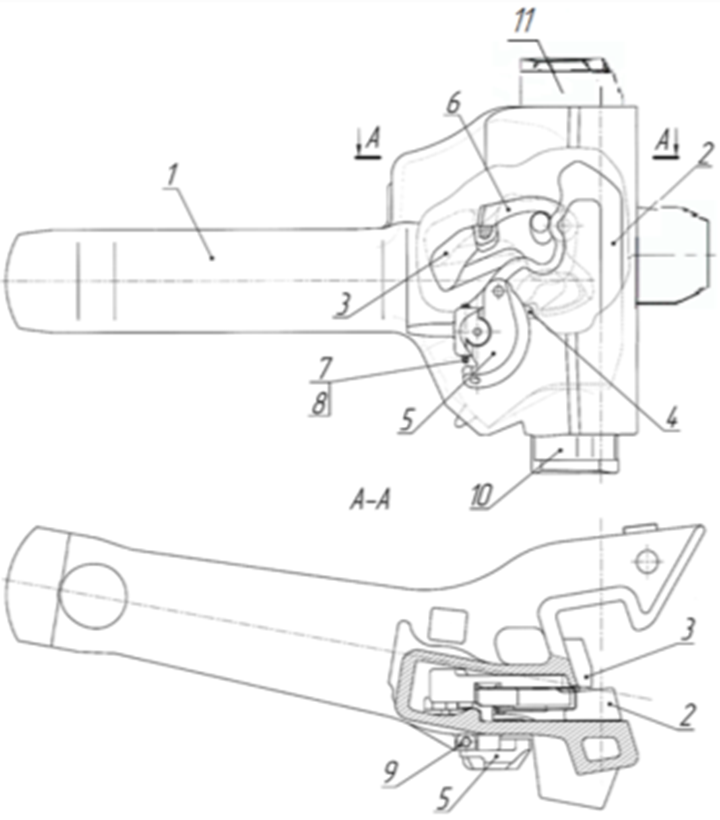 Чертеж сцепки. Кронштейн автосцепки са-3. Замок автосцепки са 3м. Сцепка са-3 чертеж. Чертеж автосцепного устройства са-3.