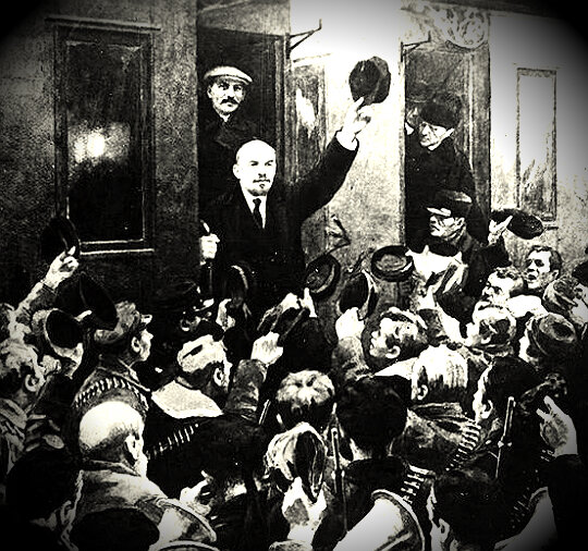 Ленин в Петрограде. Иллюстрация с ресурса Яндекс.Картинки