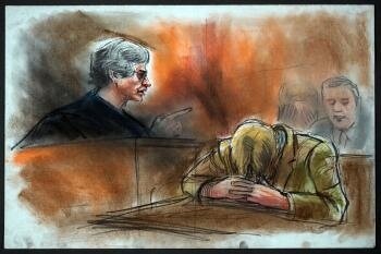 Зарисовки судебного заседания Ida Libby Dengrove