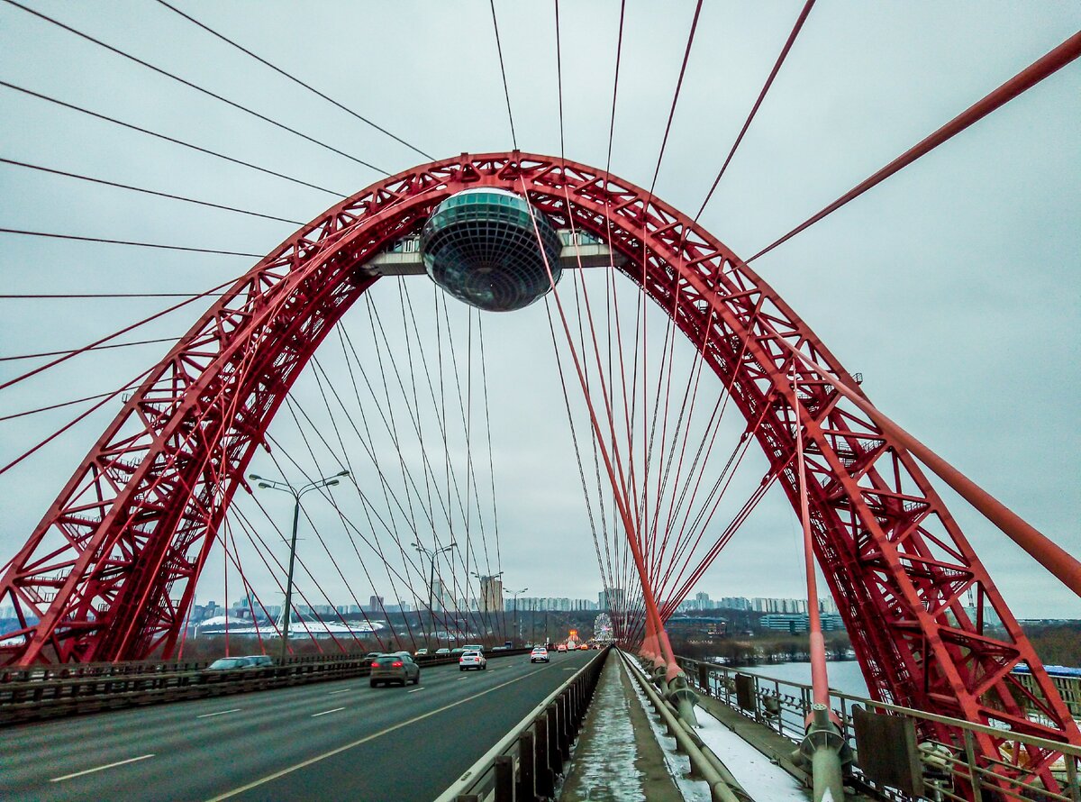 Вантовый мост в Москве смотровая