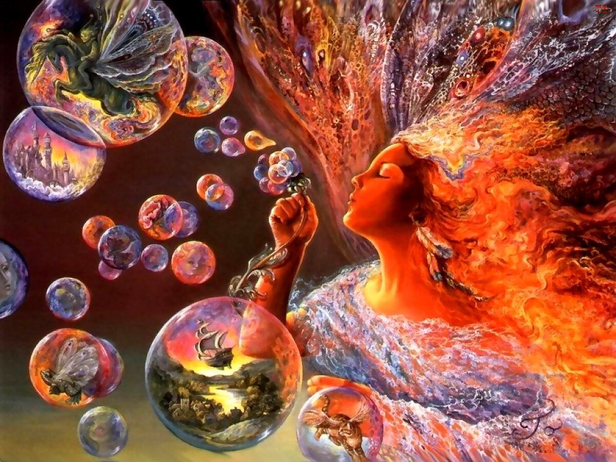  Художница, Жозефины Уолл, " Сказочные миры", Картина взята из открытого источника